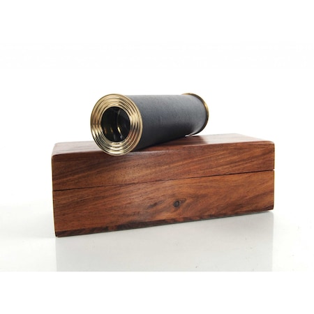 Homeroots 1.5" X 15" X 1.5" Handheld Telescope In Wood Box 364319