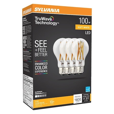 Sylvania BULB LED A21 CLEAR SFTWHT 13W 40689