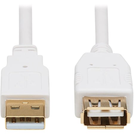 Eaton EATON USB 2.0 Antibacterial Extension Cable A M/f, USB 2.0, White, 6 Ft. U024AB-006-WH