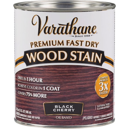 Varathane Fast Dry Black Cherry Urethane Modified Alkyd Interior Wood Stain 1 Qt. 262009