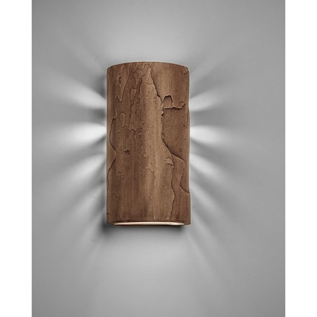 Luxury Lighting Masons Select 13 in Tall Ceramic Backlit Slate Look Outdoor Wall Light, Painted Adobe Finish, 2PK (2) SL511-AD-ud-7