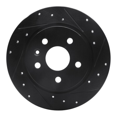 Dynamic Friction Co DFC Brake Rotor - Drilled and Slotted - Black 633-45018R