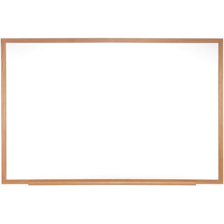 Ghent Dry Erase Board, Plastic, 48 5/8 in, 72 5/8 in, Wood Frame, White, Gloss M2W-46-4