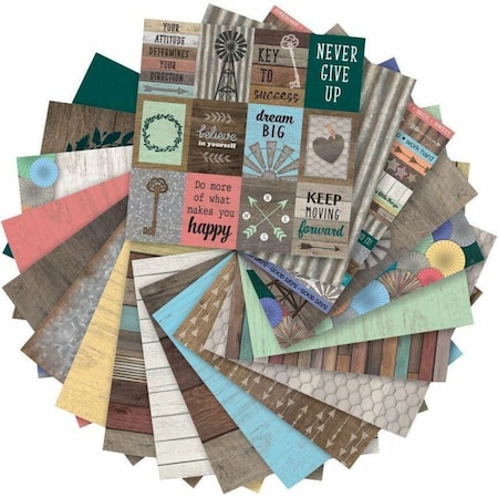 Teacher Created Resources Farmhouse Chic Project Paper, 12in x 12in, PK80 TCR5581