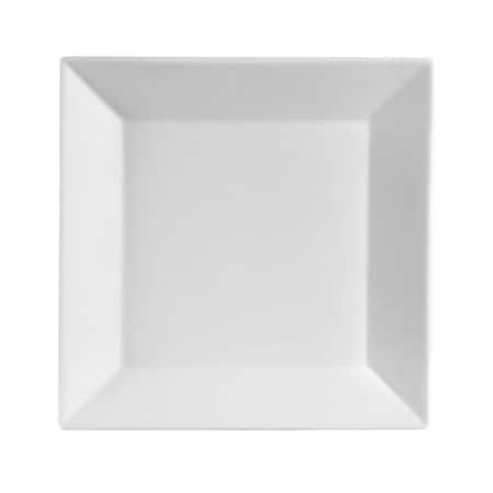 Cac Foodservice CAC China Kingsquare 6-Inch Super White Porcelain Square Plate, Box of 36, 36PK KSE-6