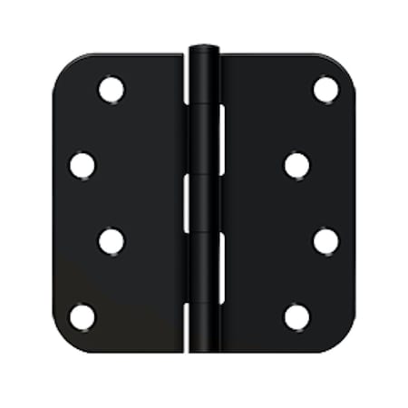 Deltana 4x4x5/8 Radius Hinge, Paint Black Finish S44R5BK1B