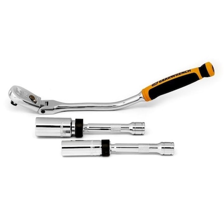 Gearwrench 3 Piece 3/8" Drive 90-Tooth Spark Plug Ratchet Set 81229T