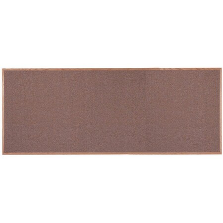 Aarco Designer Fabric Bulletin Board w/ an Oak Frame, Frame: Clear Lacquer, Board: Rose Quartz 48''Hx120''W OF48120003