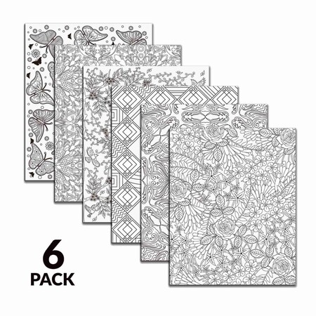 C-Line Products 8-1/2" x 11" UColor Adult Two-Pocket Coloring Folders, 6/PK, 12PK/DS 15217-DS