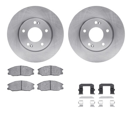 Dynamic Friction Co DFC Brake Rotor with 5000 Brake Pads and Hardware Kit 6512-03369