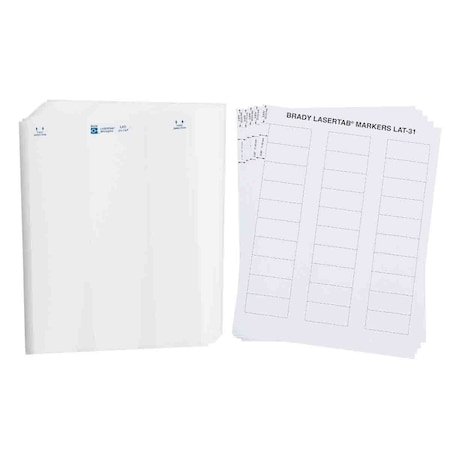 Brady Lasertab Polyester Labels, Pack of 1000 Labels, 1000PK LAT-31-747-1