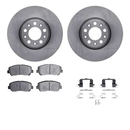 Dynamic Friction Co DFC Brake Rotor with 5000 Brake Pads and Hardware Kit 6512-39161