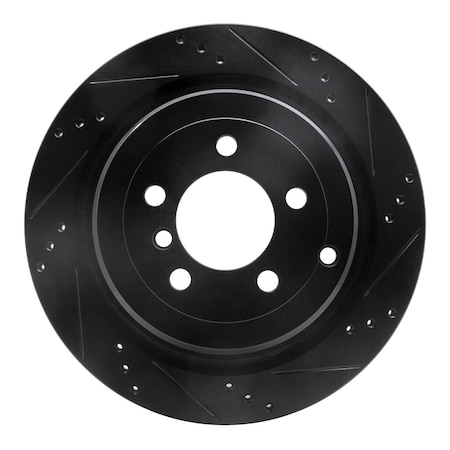 Dynamic Friction Co DFC Brake Rotor - Drilled and Slotted - Black 633-11016R