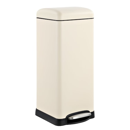 Happimess Betty Retro 8-Gallon Step-Open Trash Can, Limestone Beige HPM1007F