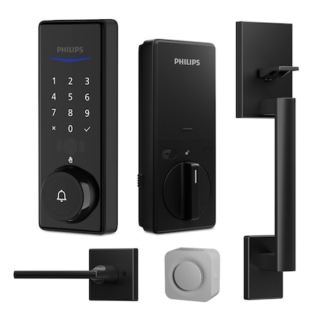 Philips Wi-Fi Smart Deadbolt with Palm Recognition & Handle DDL250X14HWZHMB