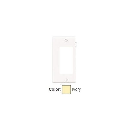 Leviton Decora Wallplate, Sectional, Gang 1, Ivory PSE26-W
