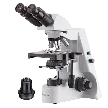 Amscope B690 Koehler Brightfield, Darkfield Binocular Compound Microscope 40X-2000X w/3MP Digital Eyepiece B690B-DK-E3