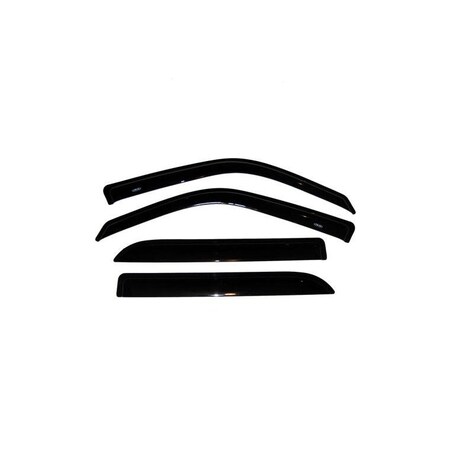 Ventshade Rainguards, Aerodynamic Design, Tape-On, Smoke, Acrylic, Set Of 4 94949