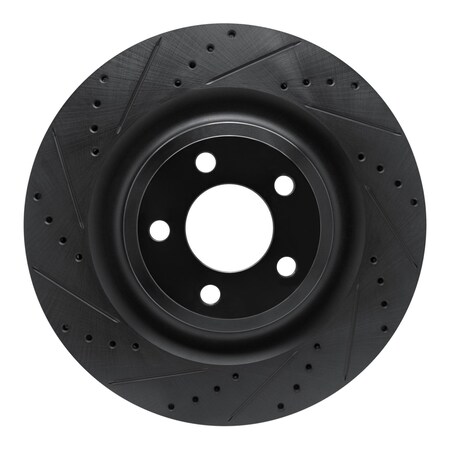 Dynamic Friction Co DFC Brake Rotor - Drilled and Slotted - Black 633-54278L