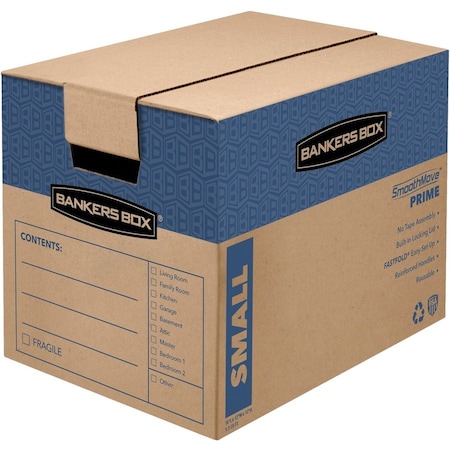 Smoothmove 16 in x 12 in x 12 in Moving Box, Kraft, Blue Printing, Kraft Corrugated Board, Double Wall, 32 ECT 0062711