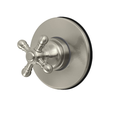 Kingston Brass Single-Handle Six-Way Diverter Valve with Round Trim Kit, Brushed Nickel KS4038BX