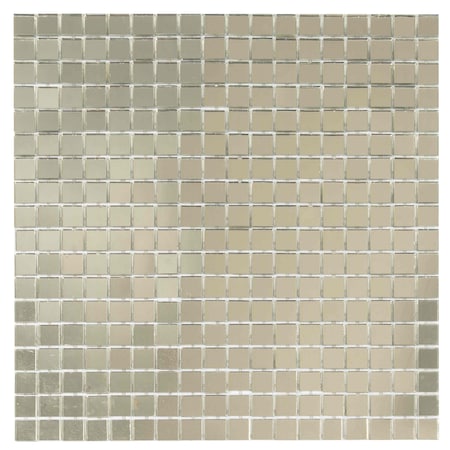 Apollo Tile Altin 11.6 in. x 11.6 in. Glossy Silver Glass Mosaic Wall and Floor Tile 18.69 sq. ft./case, 20PK APLFG018815SA