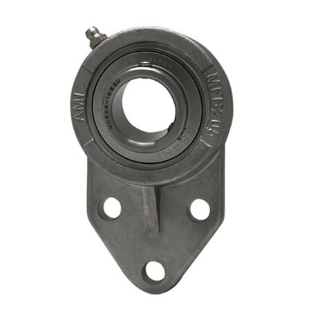 Ami Bearings SINGLE ROW BALL BEARING - 1-3/8in KANIGEN SET SCREW STAINLESS 3-BOLT FLANGE UCMFB207-22MZ20