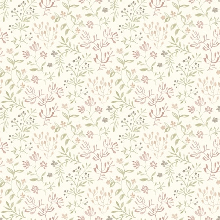 Chesapeake Tarragon Blush Dainty Meadow Wallpaper 3125-72355