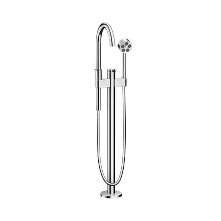 Axor ONE Freestanding Tub Filler Trim with 1.75 GPM Handshower in Chrome 48441001