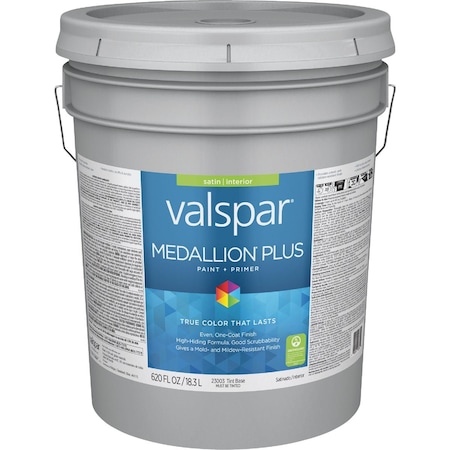 Valspar Medallion Plus Premium Paint & Primer Satin Interior Paint Tint Base 5 Gal. 028.0023003.008