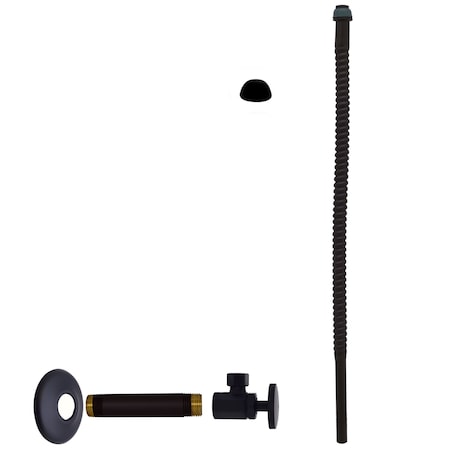 Westbrass Supply Kit - 1/2" IPS x 3/8" OD x 15" Matte Black D103K15-62