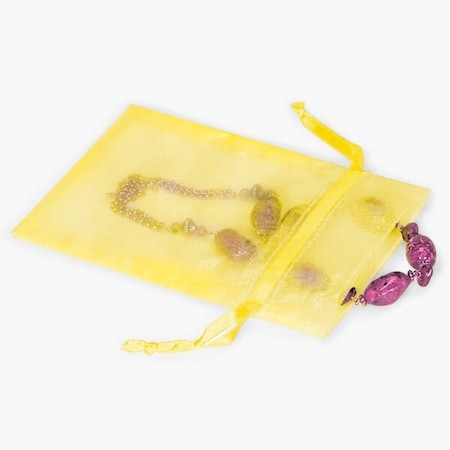 Nashville Wraps Sunshine Yellow Organza Favor Bags, 5x7, 10PK B95273