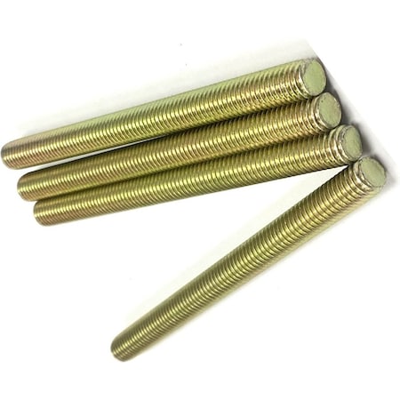 Zmg Fasteners Plus 5/16 - 18 X 8" FULLY THREADED STRAIGHT ROD SAE GR 8 J429 ZINC TRIVALENT YELLOW 2045966