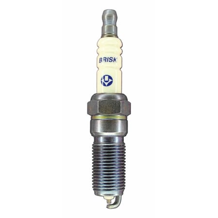 Brisk Silver Racing Spark Plug with Tapered Seat, 14 mm Thread - 25 mm Reach BSKRR14YS