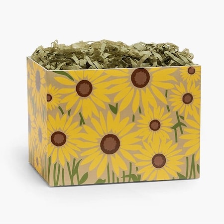 Nashville Wraps Summer Sunflower Basket Box, Large 10.25x6x7.5, 6PK SSFL