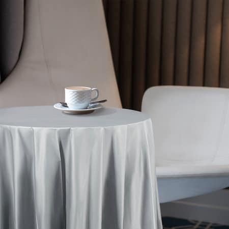 Smarty Had A Party 84 Silver Round Disposable Plastic Tablecloths 96 Tablecloths, 96PK 823270-SV-CASE