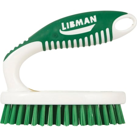 Libman 4.25'' Polymer Bristle Rubber Grip Scrub Brush 15