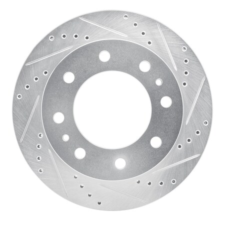 Dynamic Friction Co DFC Brake Rotor - Drilled and Slotted - Silver 631-54160R