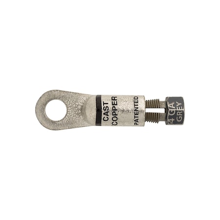 Auveco Compression Copper Lug 3/8in Hole Size Gray, 2PK 15618
