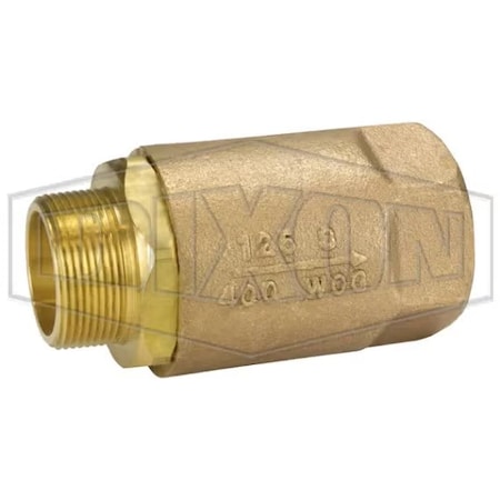 Dixon Ball Cone Check Valve, 2 in Nominal, MNPT x FNPT End Style, Brass Body, PTFE Seat Softgoods 61-208
