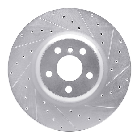 Dynamic Friction Co DFC Brake Rotor - Drilled and Slotted - Silver 631-31130R