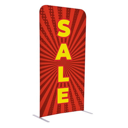 Showdown Displays 3 Ft W X 72 In H Eurofit Straight Wall Kit (Polyester Knit) - Sale Red Burst 908100-001