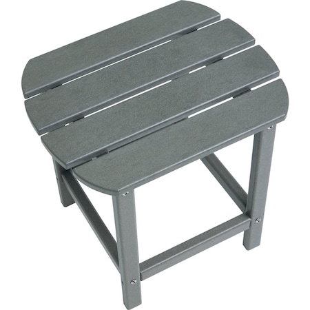 Outdoor Expressions Gray HDPE Side Table EY8002LG