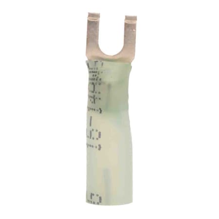 Hillsdale Terminal Fork Terminal, #6 Stud Size, 14 AWG, Crimp Termination with Heat Shrink, 250 PK 40143