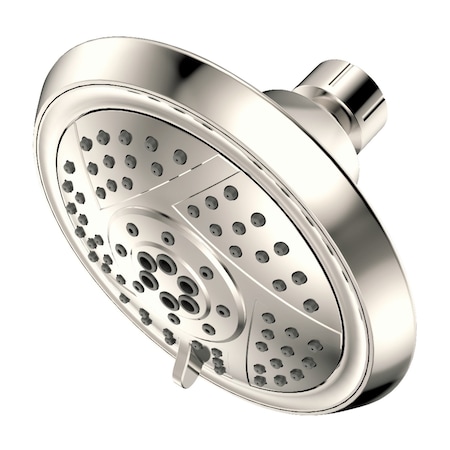 Kingston Brass 5" Round 5-Function ABS Shower Head, Polished Nickel KX1556PN