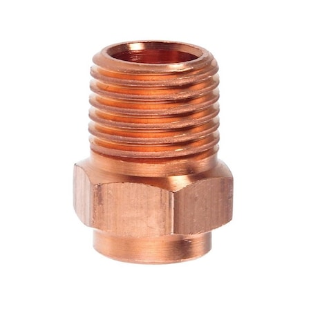 Nibco 1/2 in. Sweat X 1/2 in. D MPT Copper Male Adapter, 50PK CP-W01200J