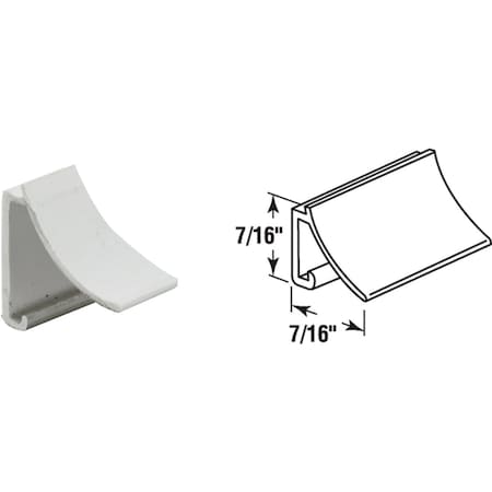 Prime-Line Make-2-Fit 72'' Wht Snap-In Rigid Vinyl Glass Spline P7866