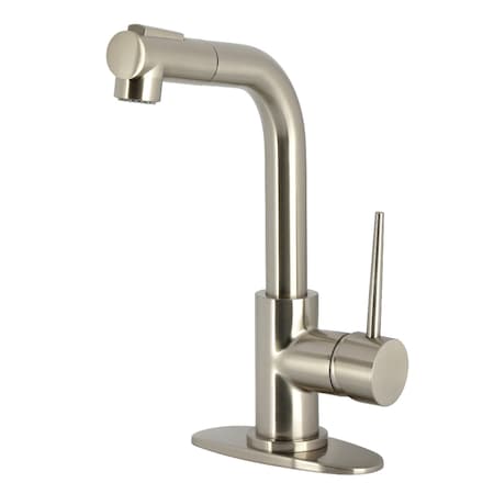 Kingston Brass Single-Handle Pull-Out Bar Faucet, Brushed Nickel LS2418NYL