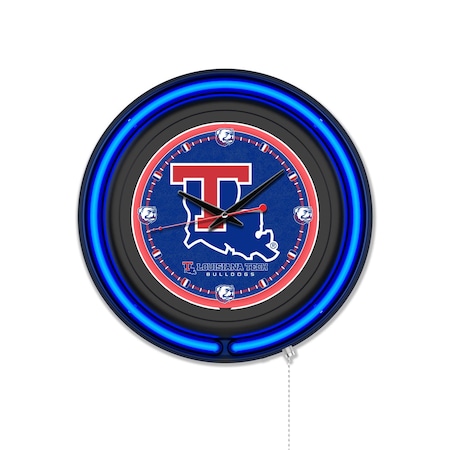 Holland Bar Stool Louisiana Tech University 15 Double Neon Wall Clock Clk15BK