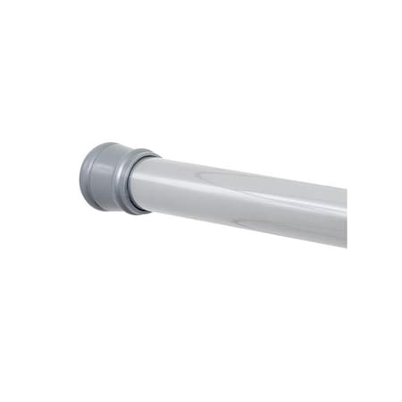 Zenna Home Shower Curtain Rod, 34-1/2" to 60" L Adjustable, 1-1/4" Dia Rod, Stainless Steel, Chrome 608-S